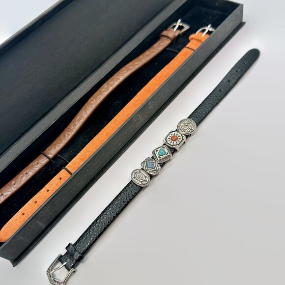 Leather Bracelet, Slide Bracelet, Interchangeable, South Western, Prerogatives - Picture 3 of 5